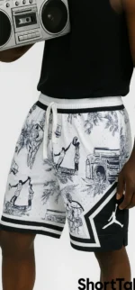 شلوارک بسکتبال مردانه Jordan سفید