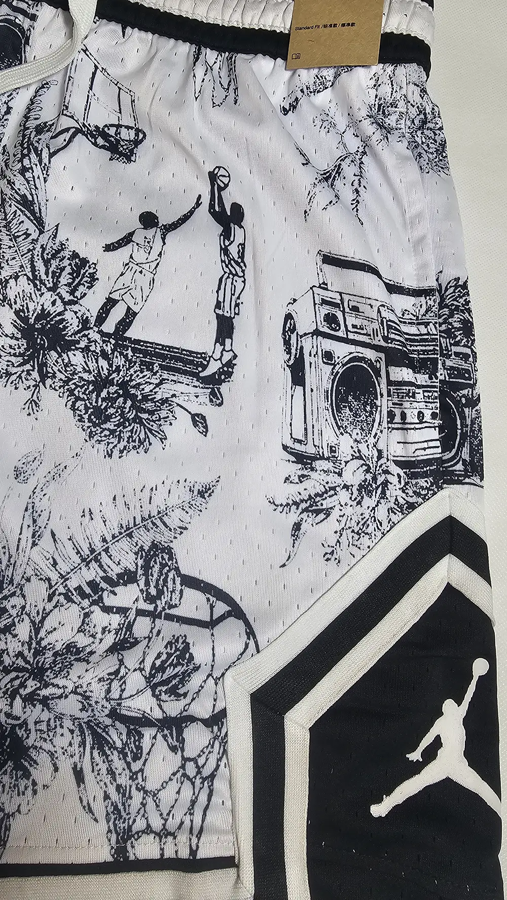 20251005_131455 copy شلوارک بسکتبال مردانه Jordan سفید - Image 2